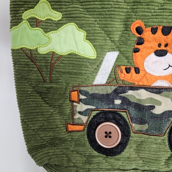 Stephen Joseph Backpack Kids Quilted Mixed Fabrics Zoo Safari Textured - Picture 4 of 14